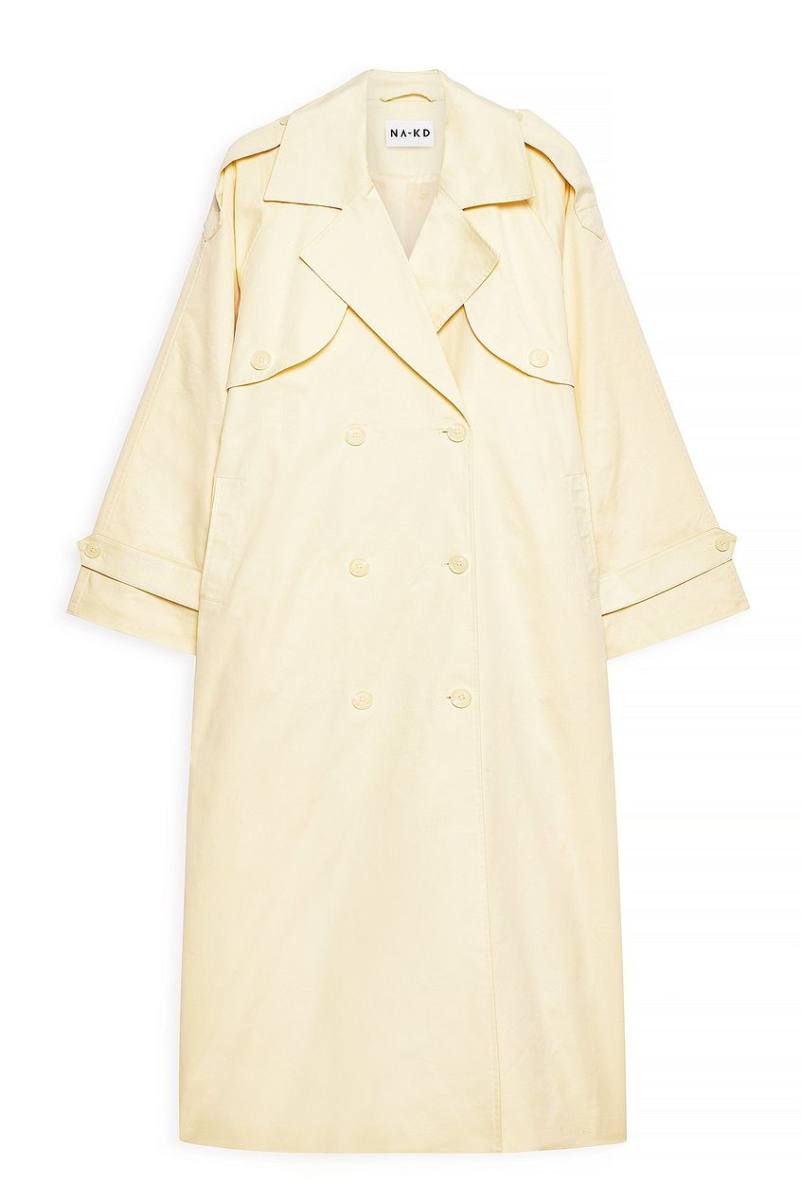 NA-KD Oversized Long Trenchcoat