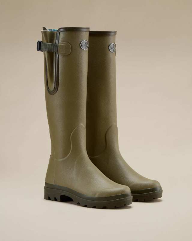 LE CHAMEAU Women's Vierzon Jersey Lined Wellington Boot