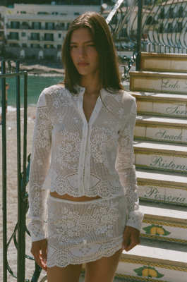 With Jean Belinda Skirt | White Lace