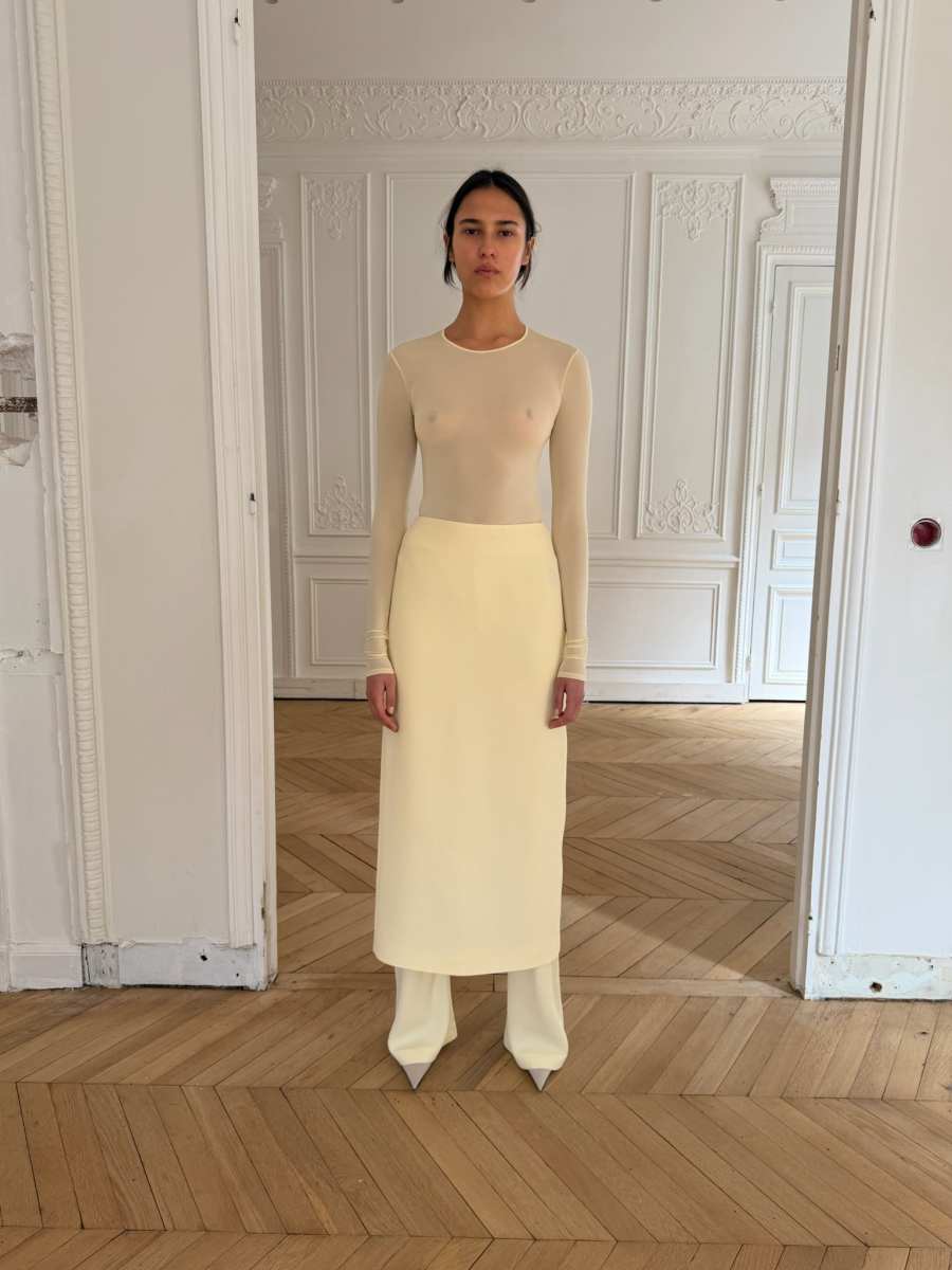 WARDROBE.NYC Crepe Column Skirt