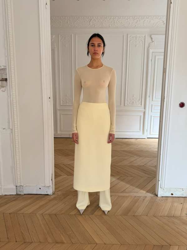 WARDROBE.NYC Crepe Column Skirt