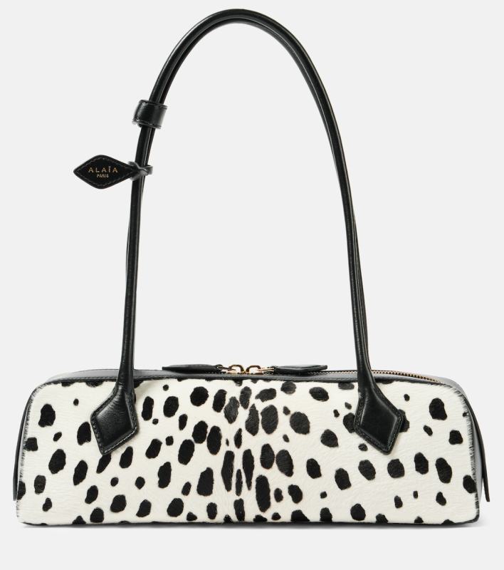 ALAIA Le Teckel Medium calf hair shoulder bag