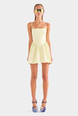VENROY V Waist Cotton Mini Dress