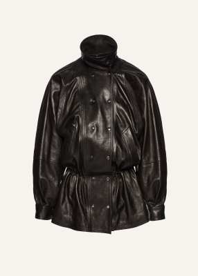 MAGDA BUTRYM Cinched leather jacket in black