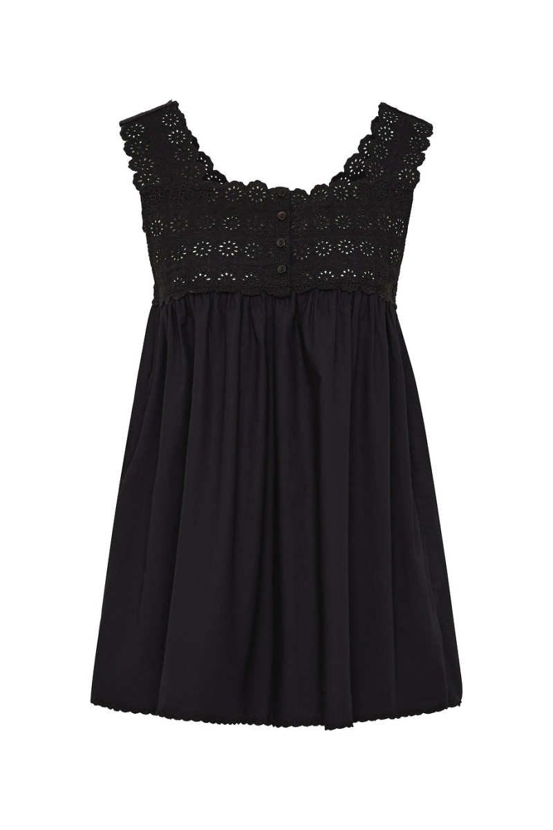 POSSE Ezra broderie anglaise cotton top