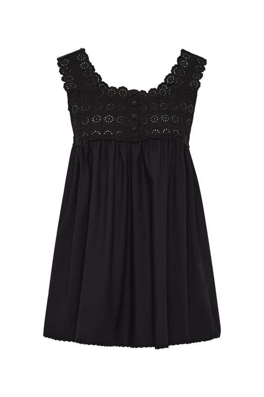 POSSE Ezra broderie anglaise cotton top