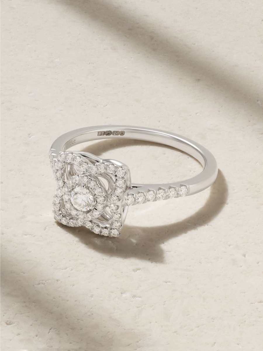 DE BEERS Lotus by DE BEERS 18-karat white gold diamond ring