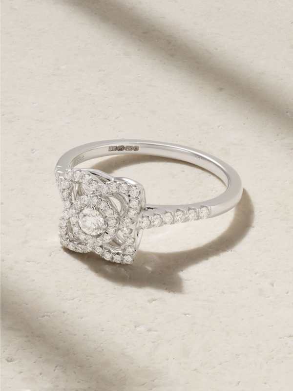 DE BEERS Lotus by DE BEERS 18-karat white gold diamond ring