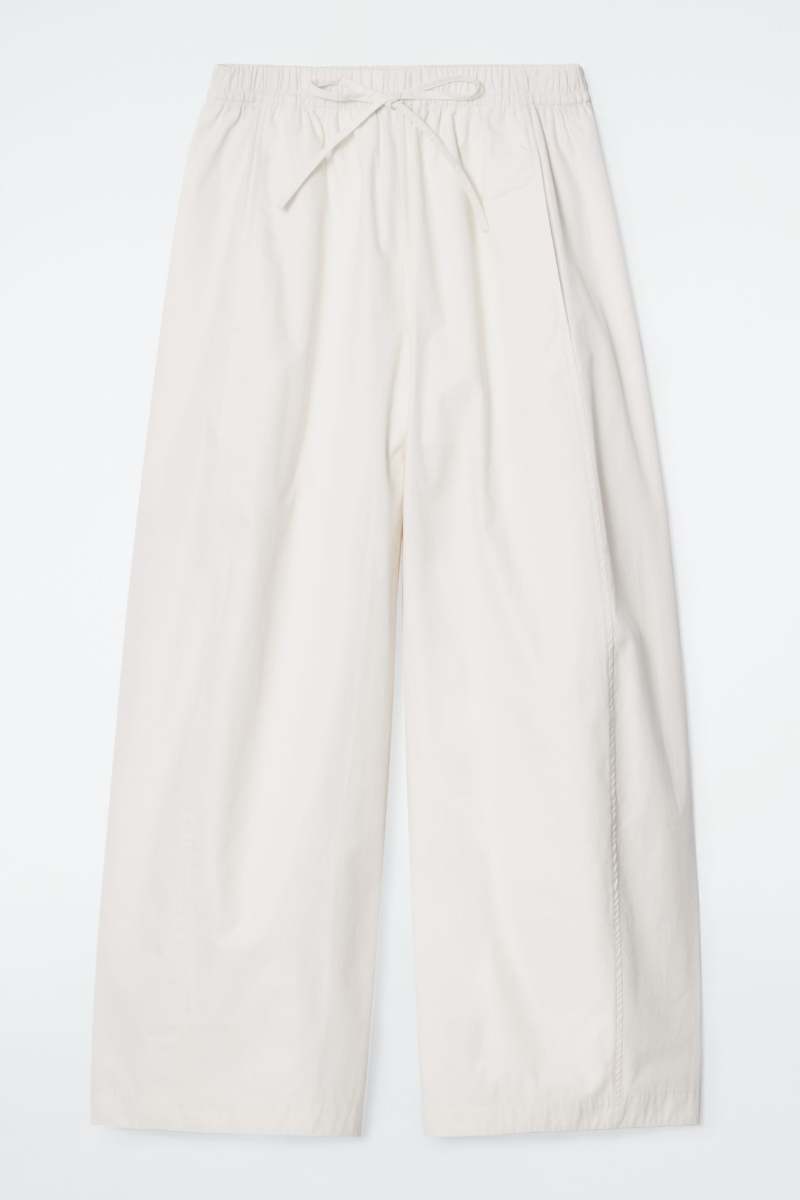 COS ELASTICATED BARREL-LEG PANTS