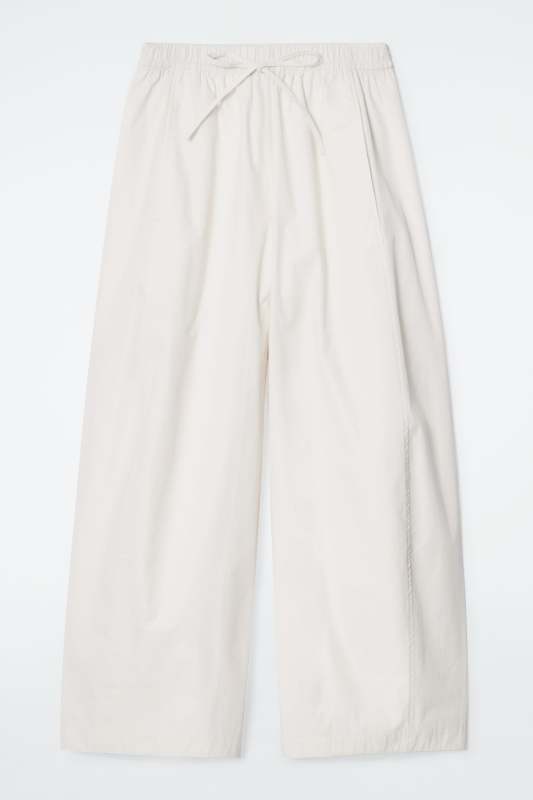 COS ELASTICATED BARREL-LEG PANTS
