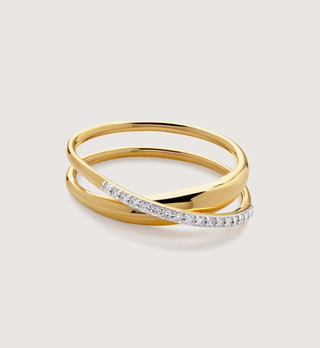 Monica Vinader Nura Wrap Diamond Ring