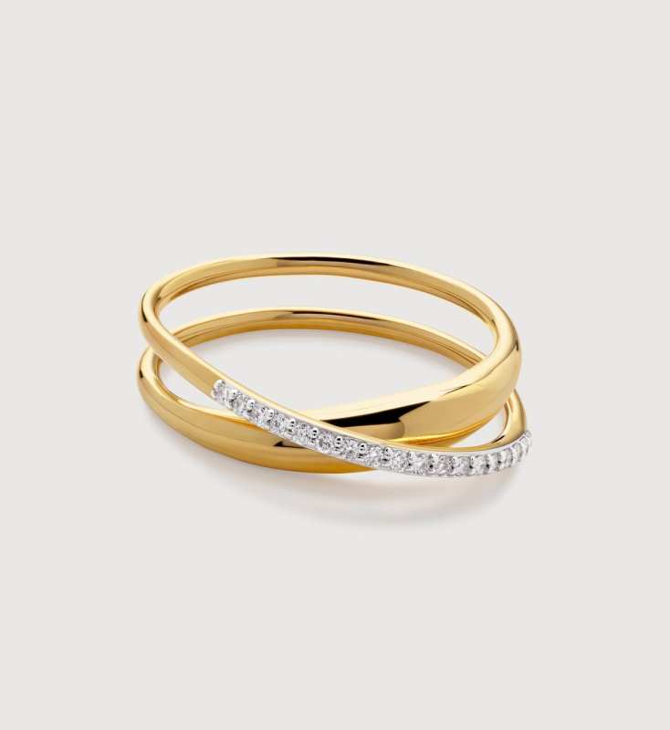 Monica Vinader Nura Wrap Diamond Ring