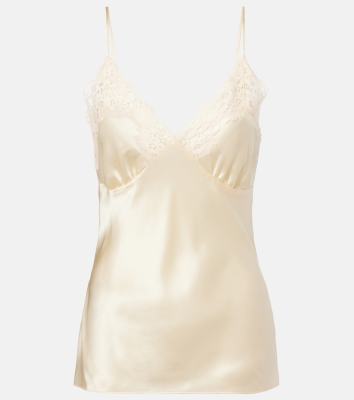 Stella McCartney Lace-trimmed silk satin camisole