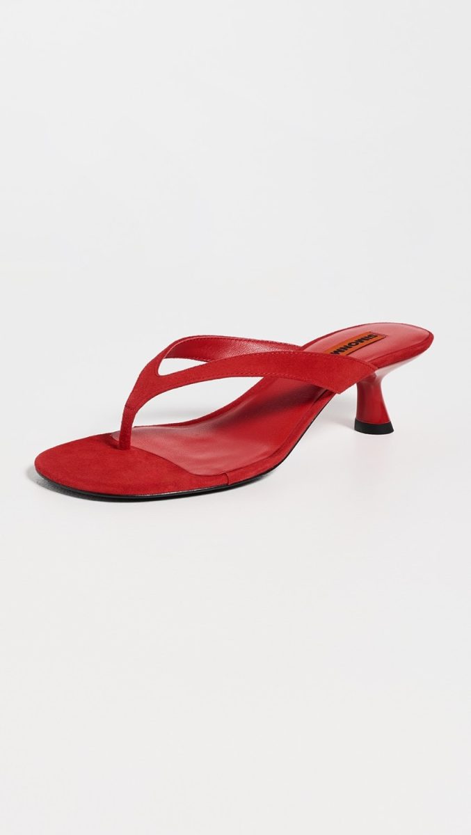 SIMONMILLER Suede Beep Thong Sandals