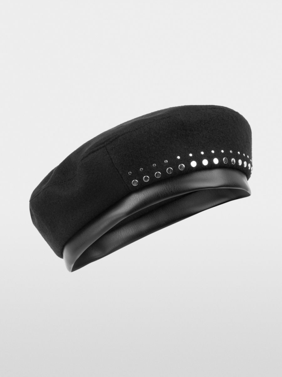 Marc Cain Pillbox cap with studs