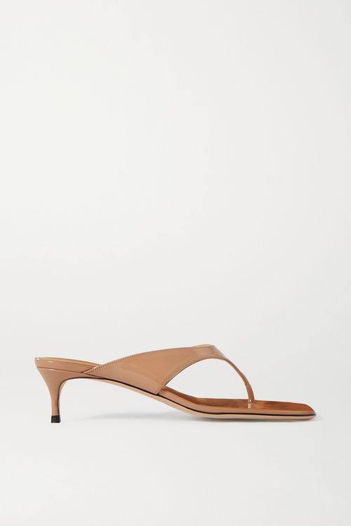 BY FAR Jackie Patent-Leather Sandals