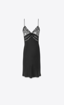 Saint Laurent Lingerie dress in silk satin crepe