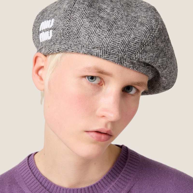 MIU MIU Wool chevron beret