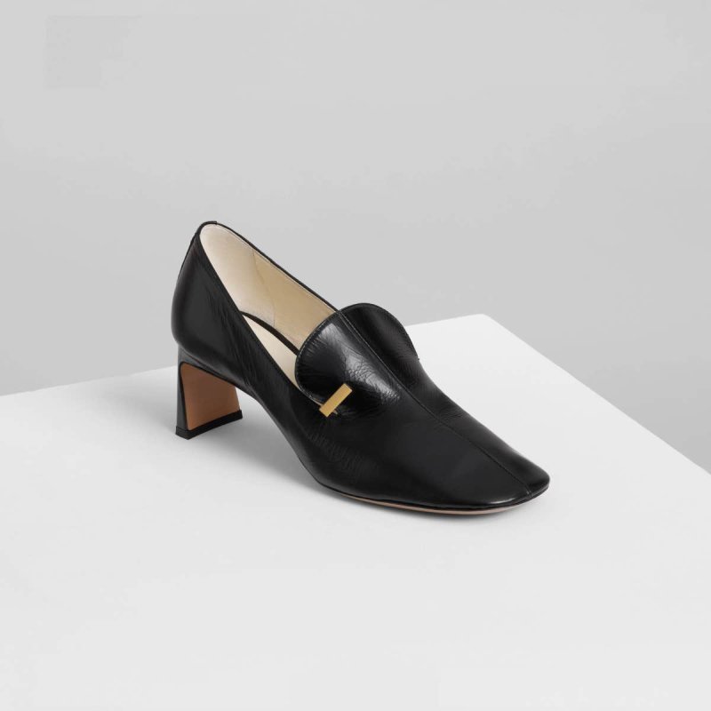 PHOEBE PHILO CLUB LOAFER 60 in black leather
