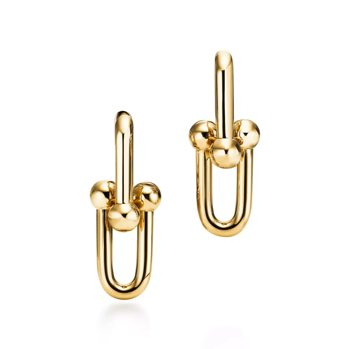 TIFFANY & CO Large Link Earrings in Yellow Gold