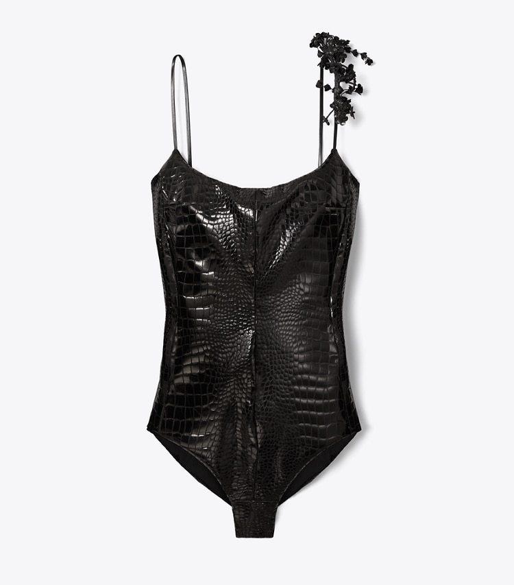 TORY BURCH FAUX CROC BODYSUIT