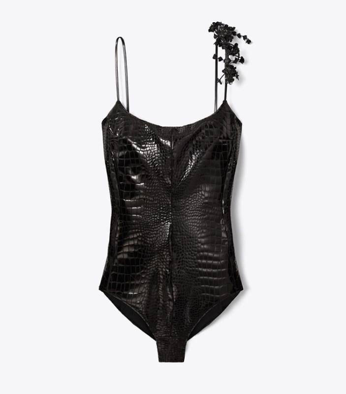 TORY BURCH FAUX CROC BODYSUIT