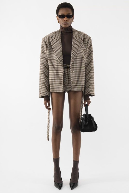 ARAKII Checked Belt Jacket