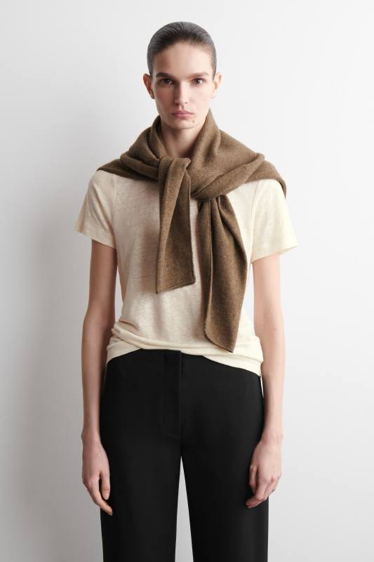 COS CREW-NECK LINEN T-SHIRT