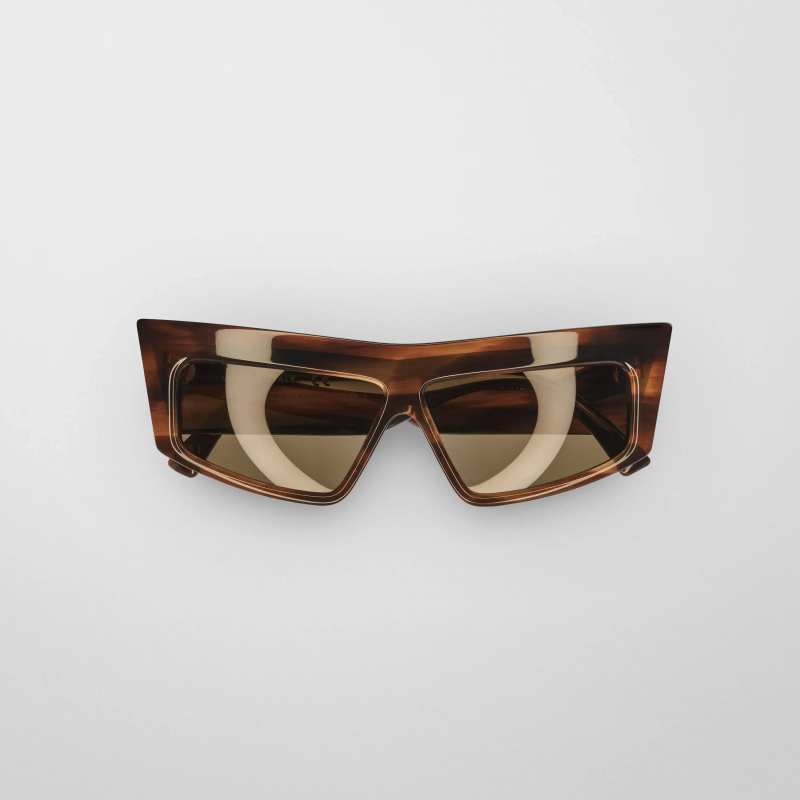 PHOEBE PHILO CRUISE SUNGLASSES in tawny tortoiseshell acetate