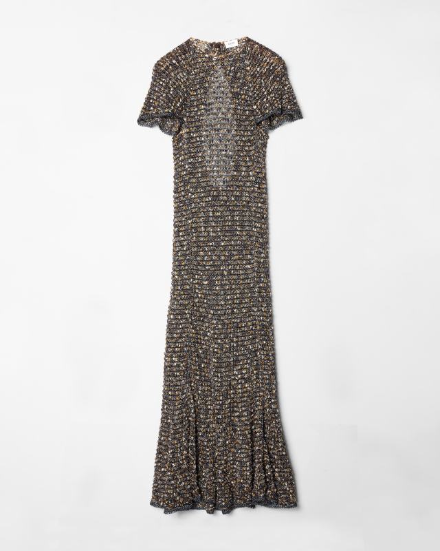 CELINE DRESS IN SHINE TWEED