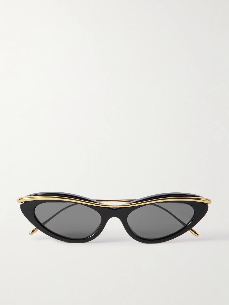 Loewe Cat-eye gold-tone and acetate sunglasses
