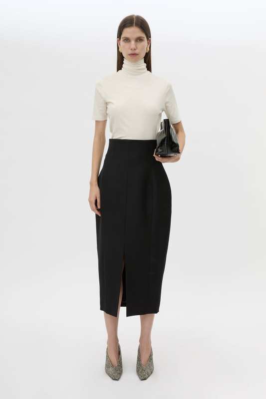 CAMILLA AND MARC Caius High Corset Waist Midi Skirt