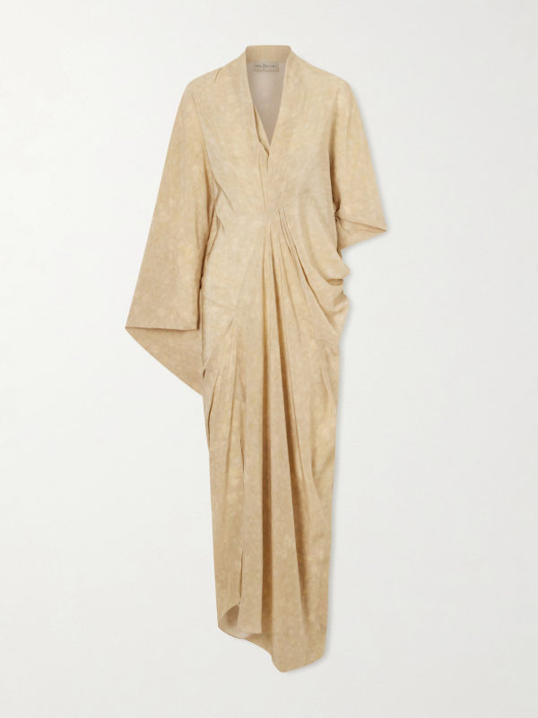 CORTANA Mayu, Pua Print Organic Silk Dress