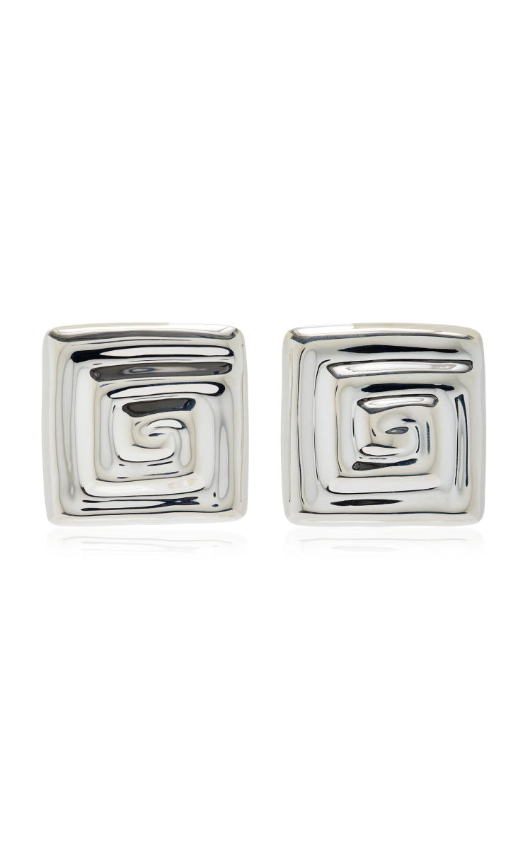 LOUIS ABEL Uzu Square Recycled Sterling Silver Earrings