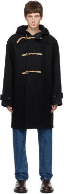 A.P.C. Black jw anderson edition colin duffle coat