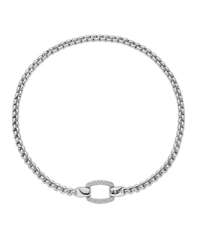 FOPE Flex'it necklace with diamond pavé clasp