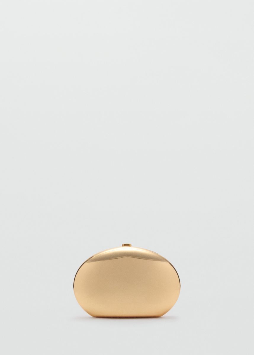 MANGO Metallic clutch handbag