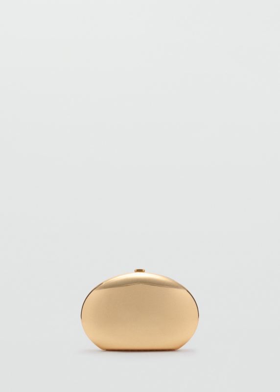MANGO Metallic clutch handbag