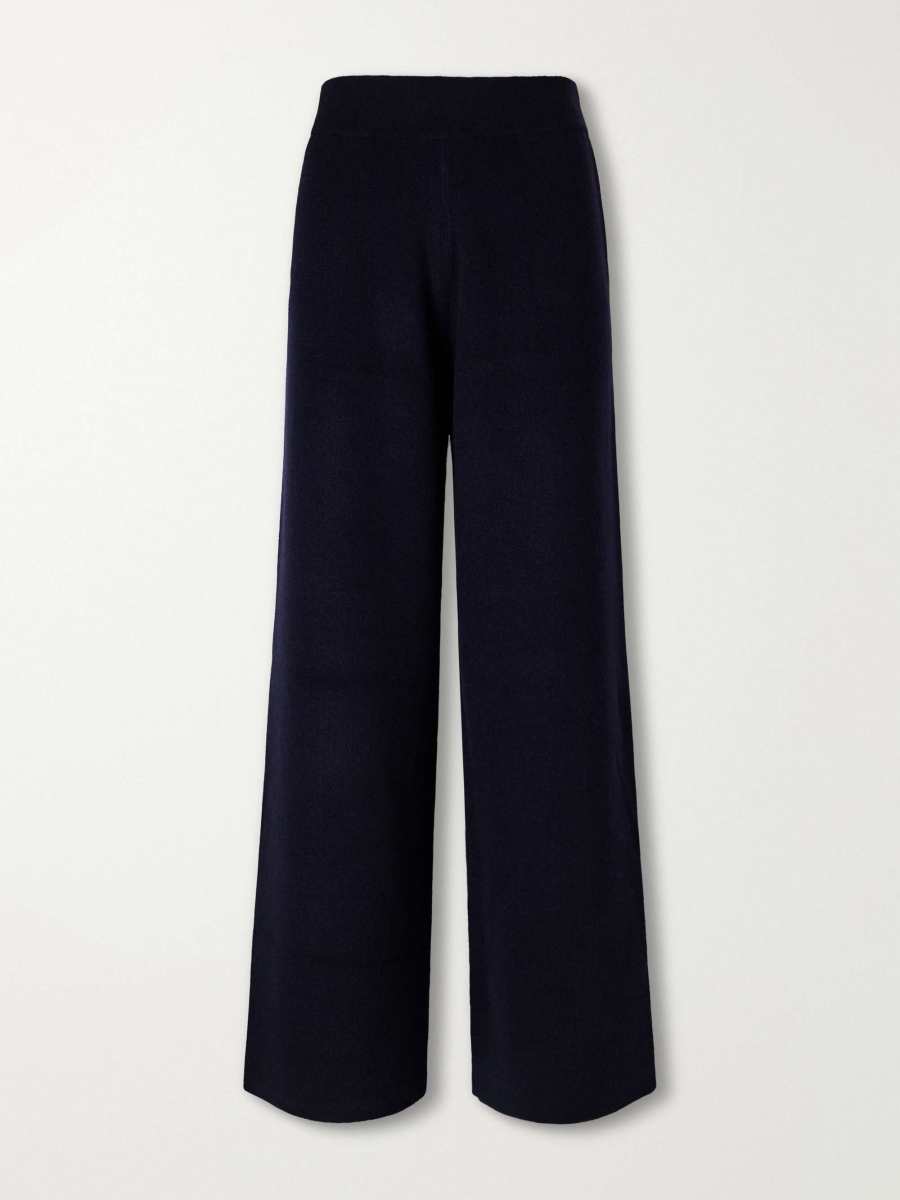 ALLUDE Wool and cashmere-blend wide-leg pants