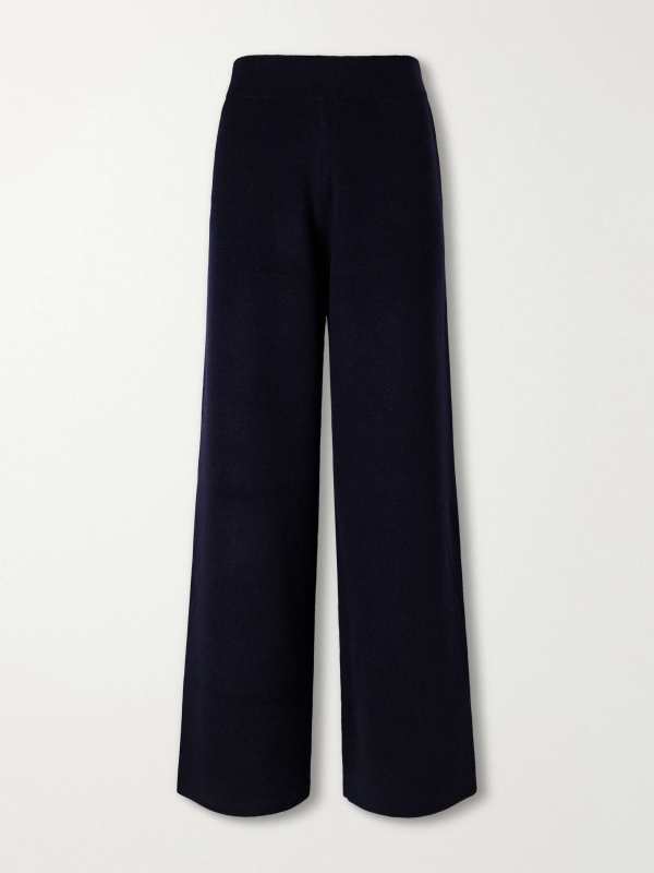ALLUDE Wool and cashmere-blend wide-leg pants