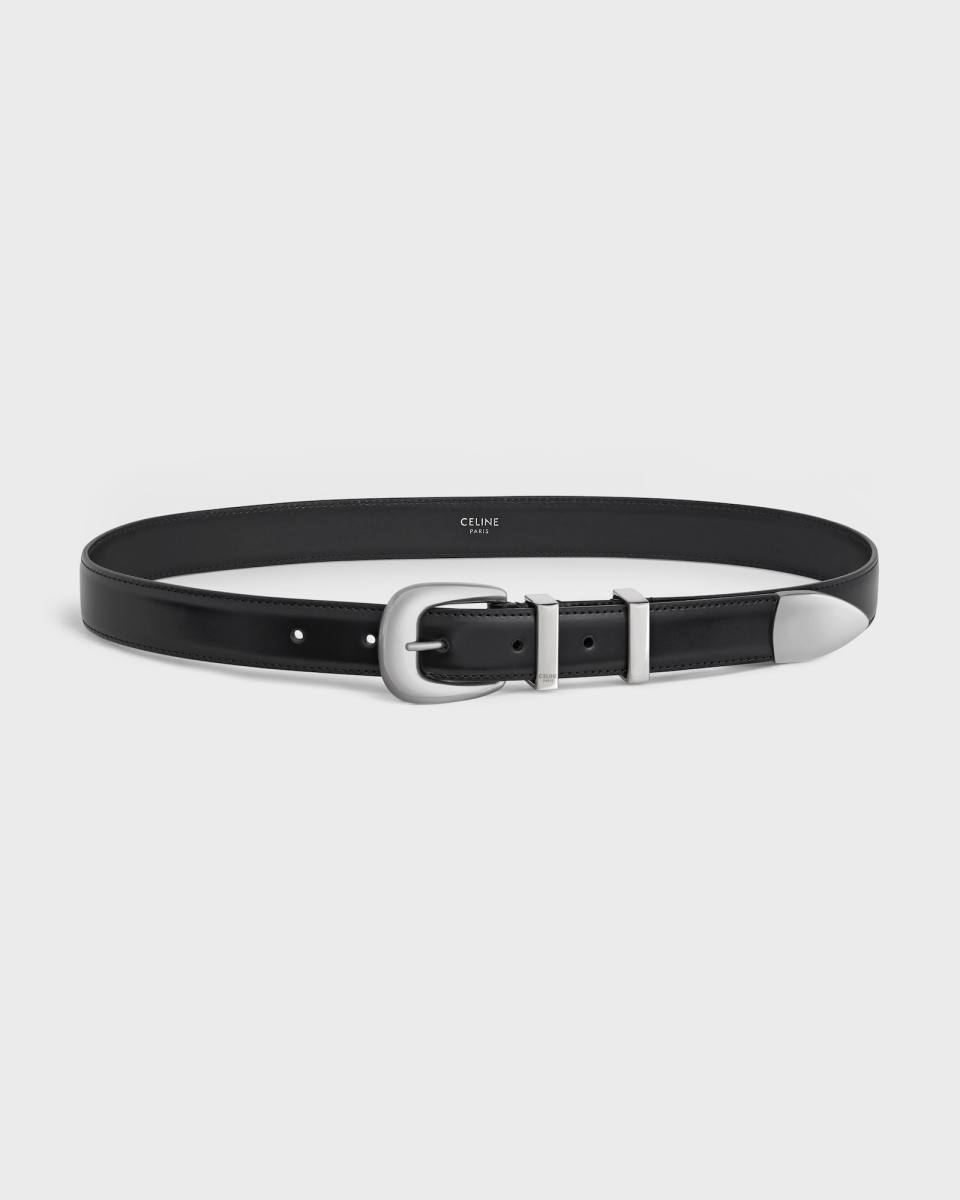 CELINE WESTERN BELT 25 IN Taurillon Leather