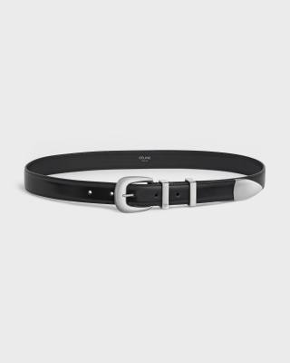 CELINE WESTERN BELT 25 IN Taurillon Leather