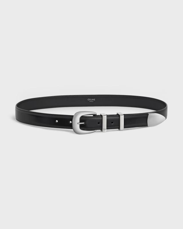 CELINE WESTERN BELT 25 IN Taurillon Leather