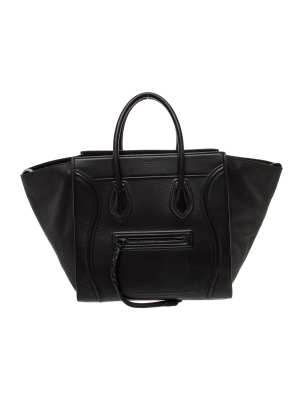 CELINE Leather Luggage Phantom Medium
