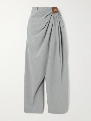 Loewe Paneled draped mélange wool pants