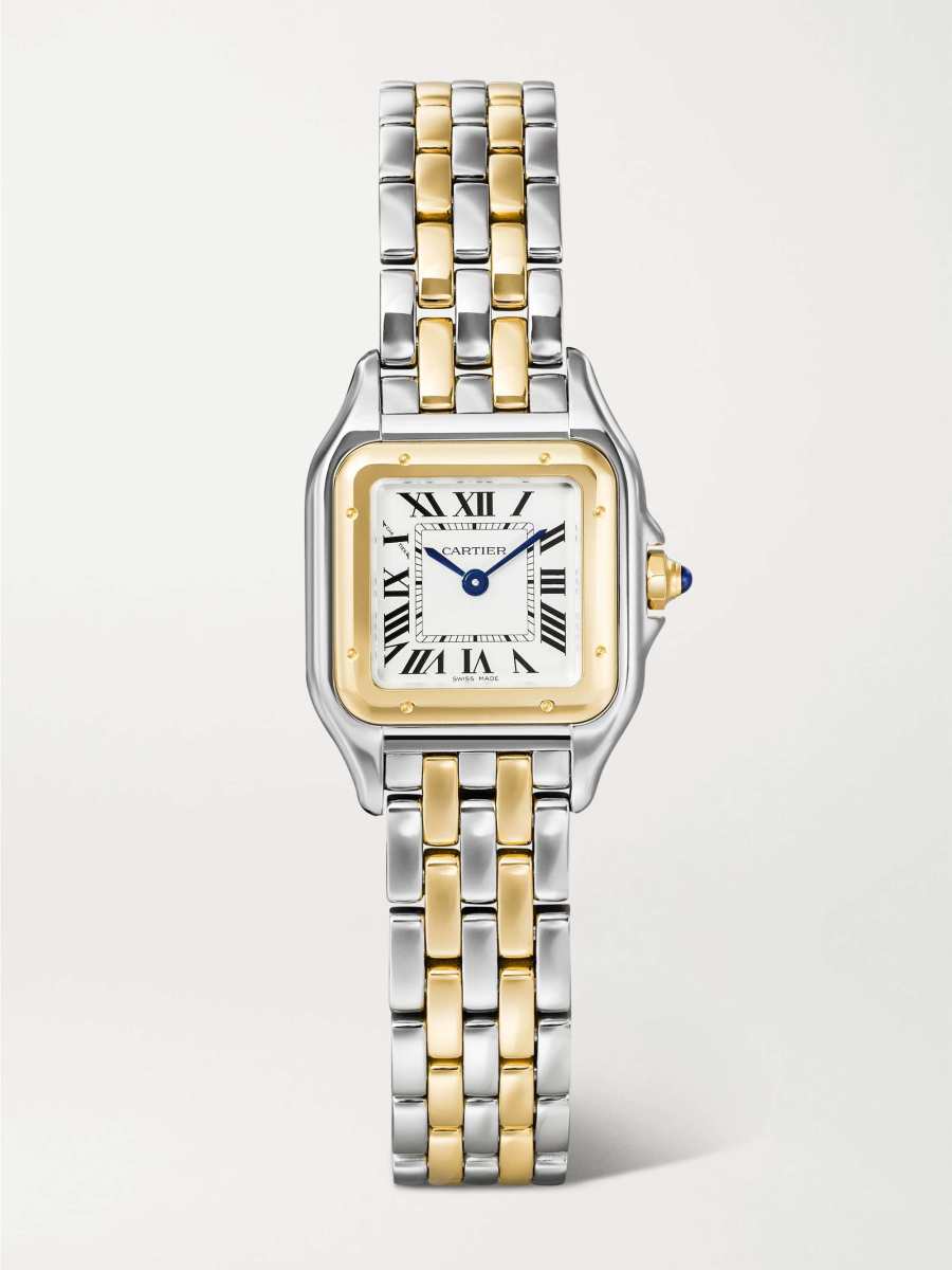 Cartier Panthère de Cartier small 18-karat gold and stainless steel watch