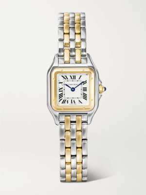 Cartier Panthère de Cartier small 18-karat gold and stainless steel watch