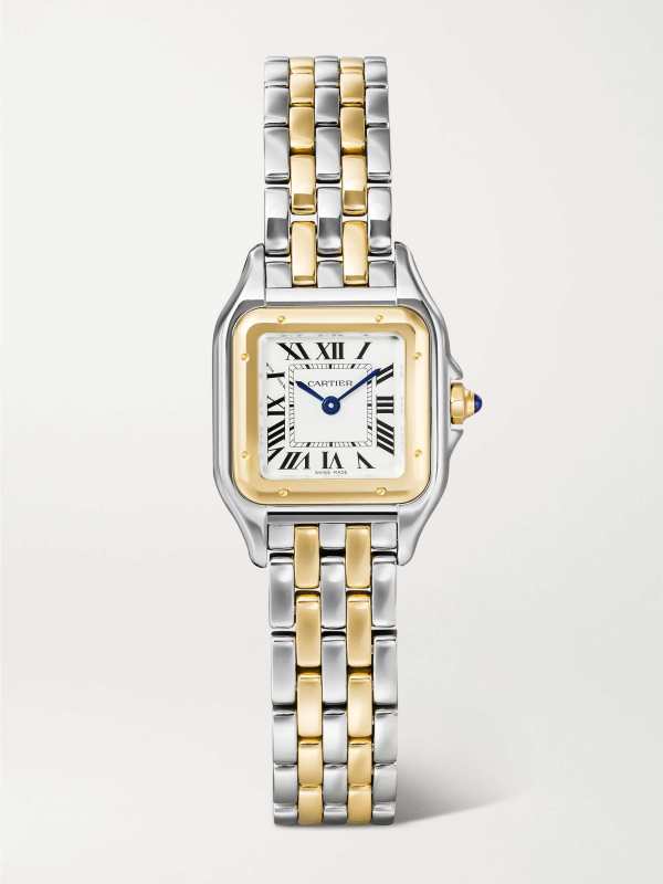 Cartier Panthère de Cartier small 18-karat gold and stainless steel watch