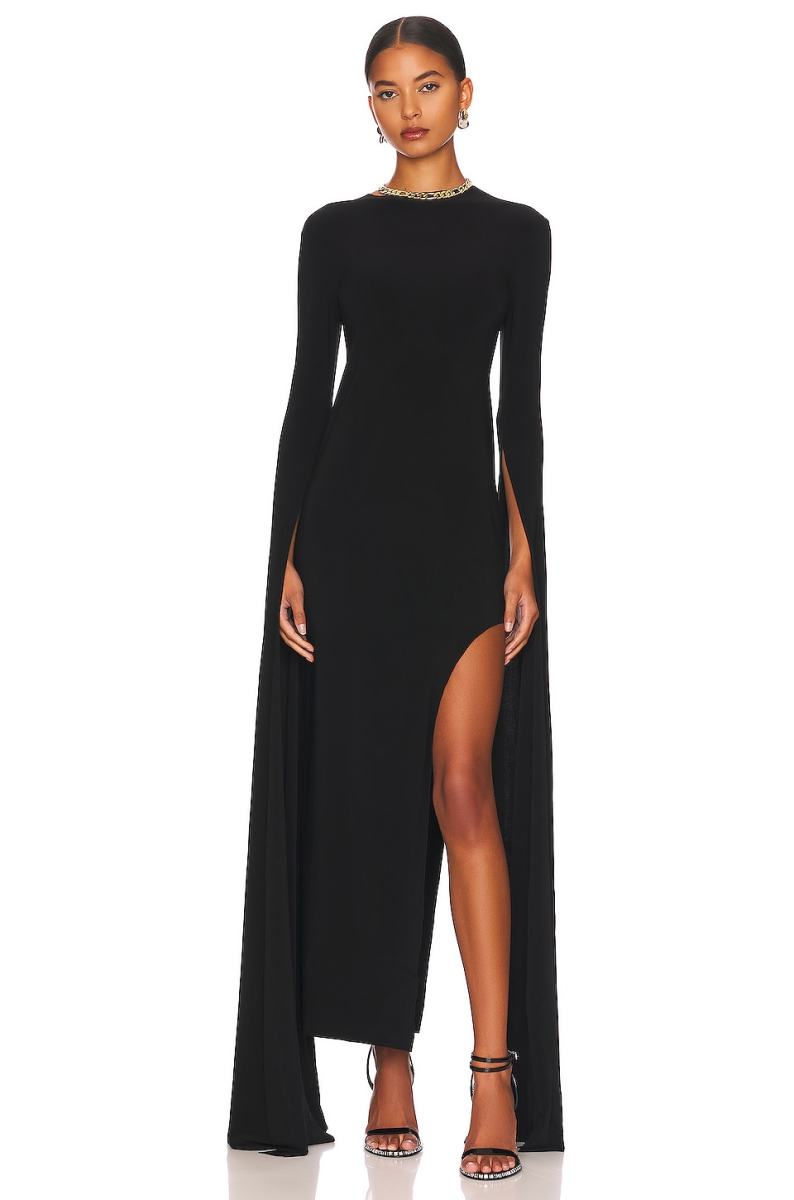 NORMA KAMALI Ribbon Sleeve Gown