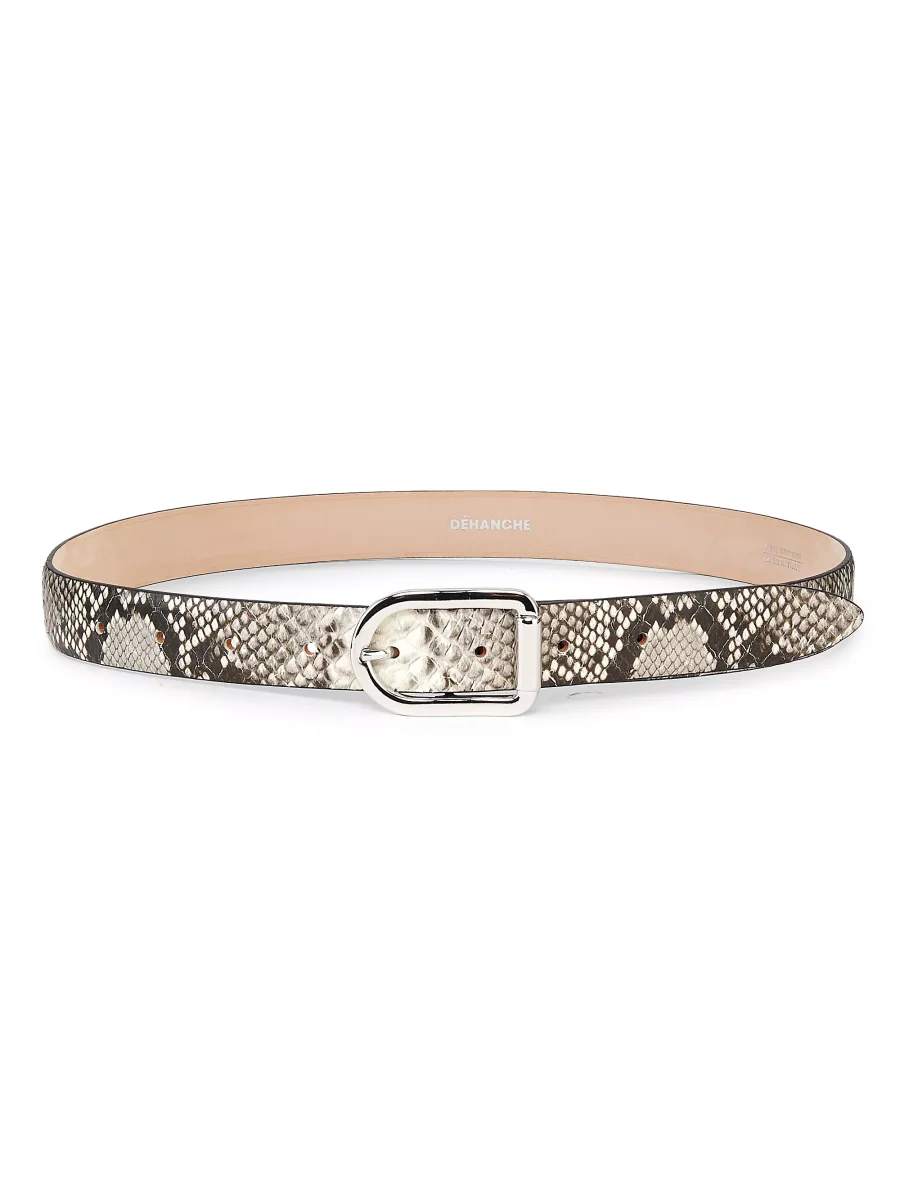 DÉHANCHE Mija Snake-Embossed Leather Belt